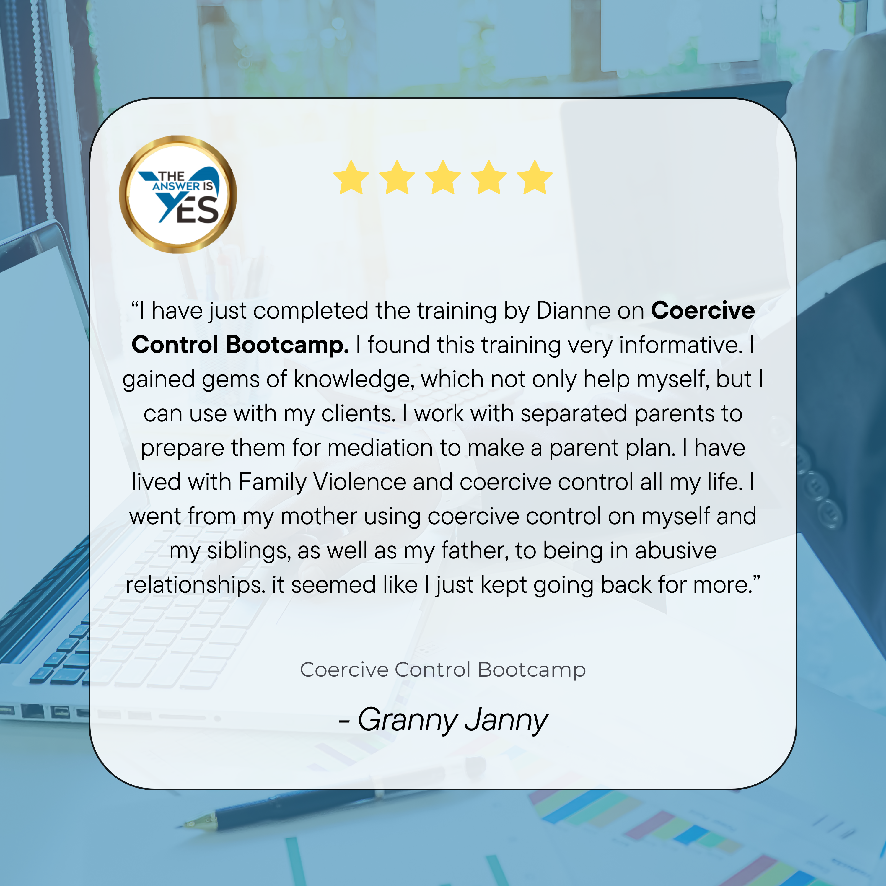 testimonials Granny Janny