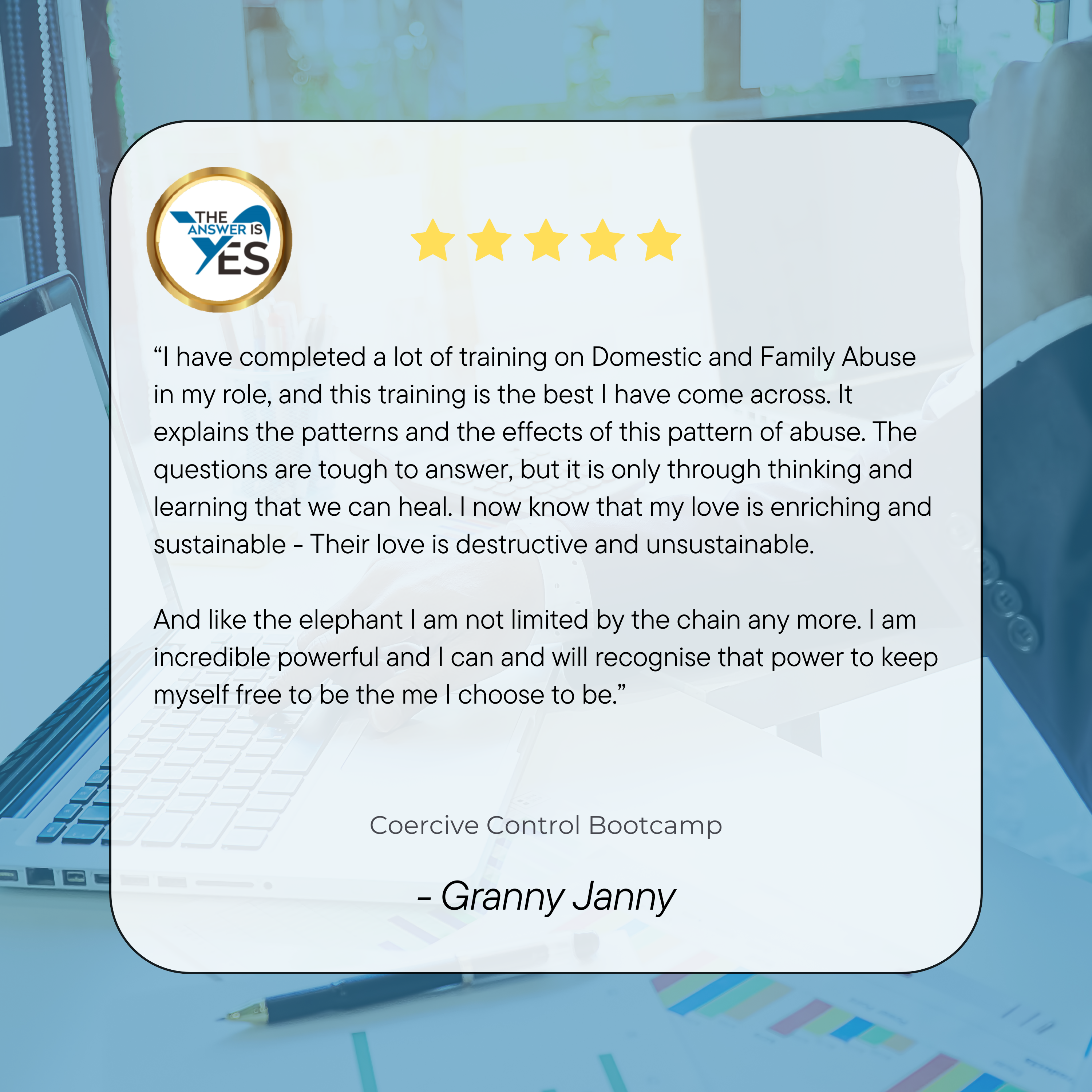 Testimonials Granny Janny